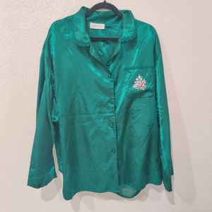 Marissa Sleep Top with Floral Patch Vintage